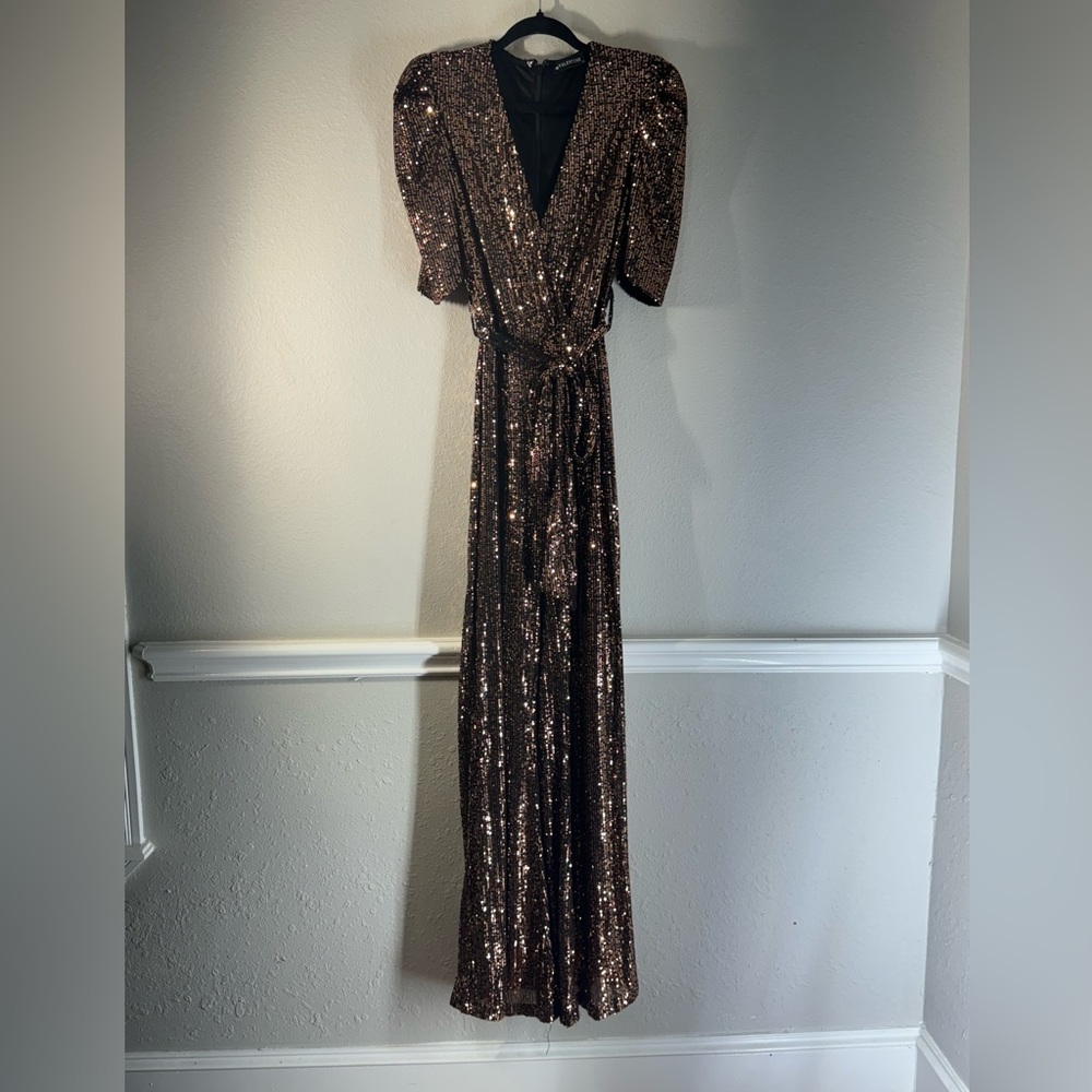 VALENTINE ,,jumpsuit  gold and brown size M and great conditions.